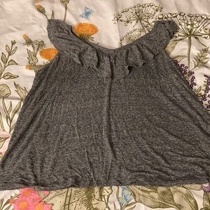 Old Navy 3X Grey Ruffle Tank